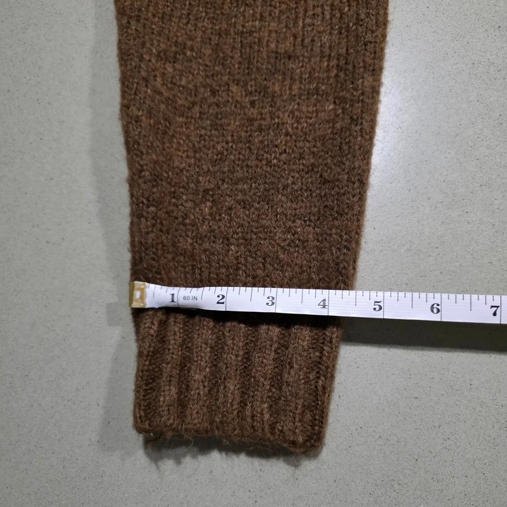 American Eagle Brown Quarter Zip Mock Neck‎ Knit Sweater Womens Medium 0702